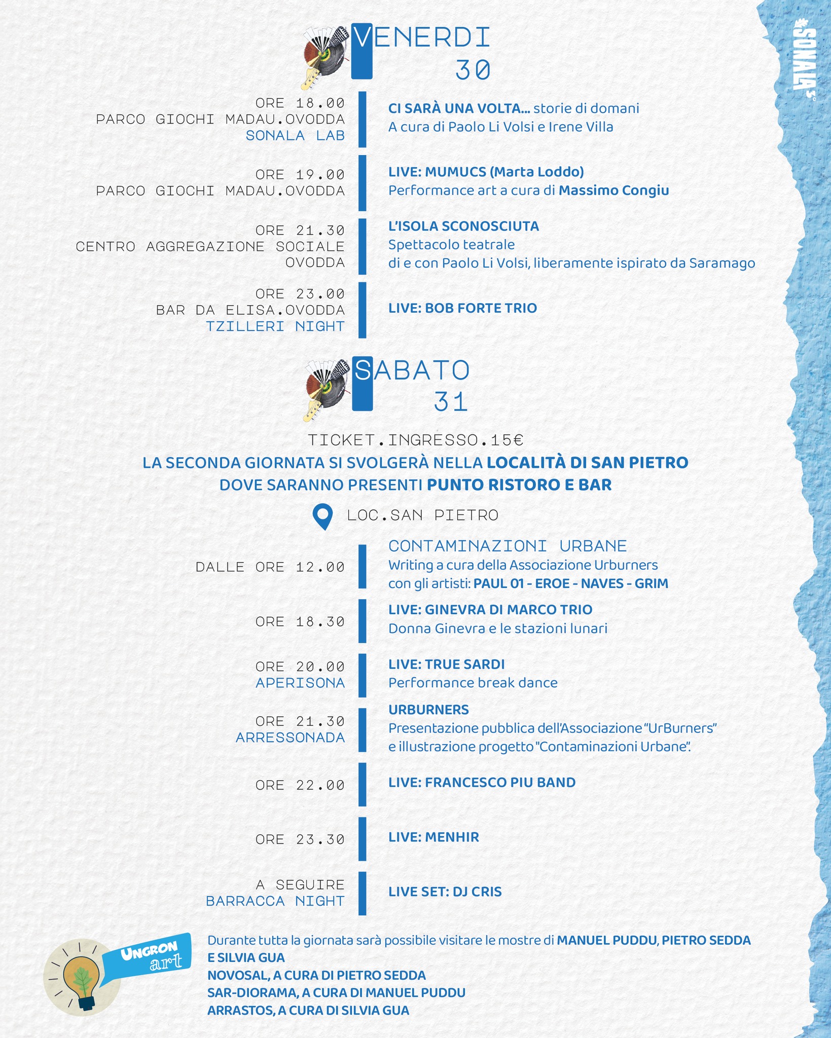 Il programma della terza edizione del “Sonala Fest”