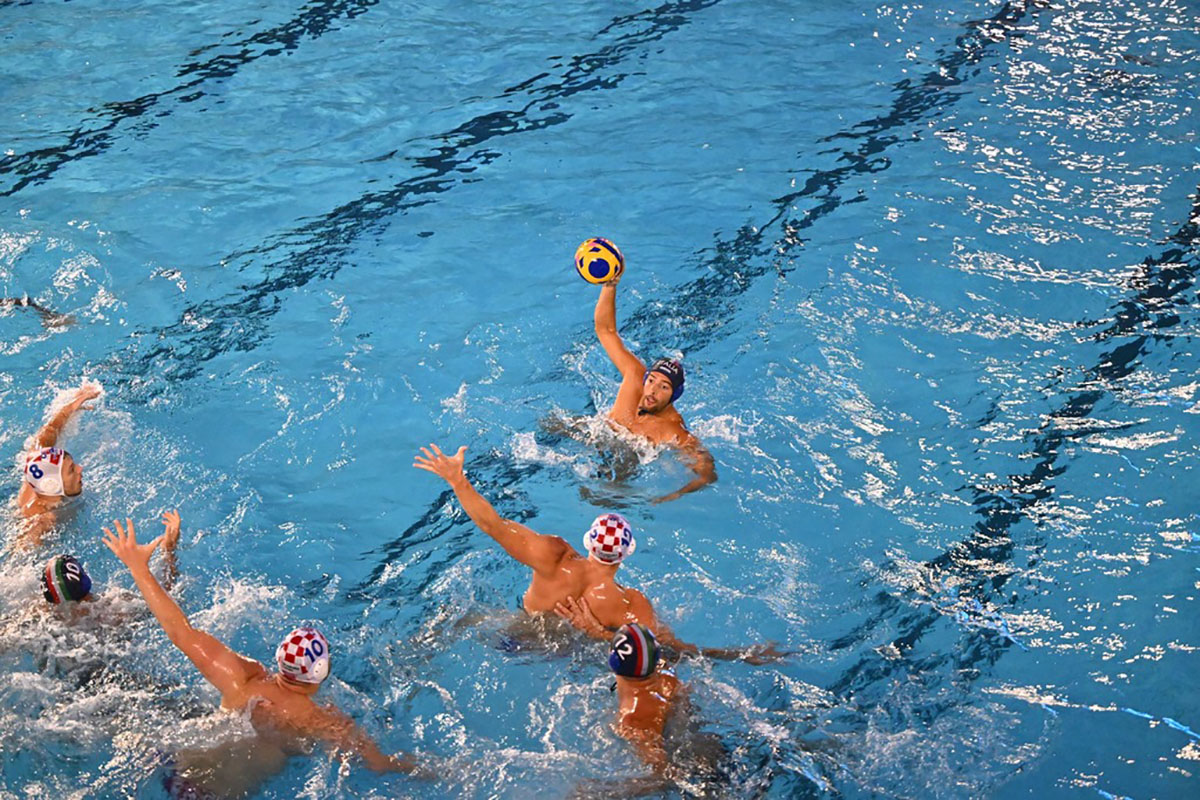 Durante Italia vs Croazia alla Waterpolo Sardinia Cup 2024. ? Andrea Chiaramida