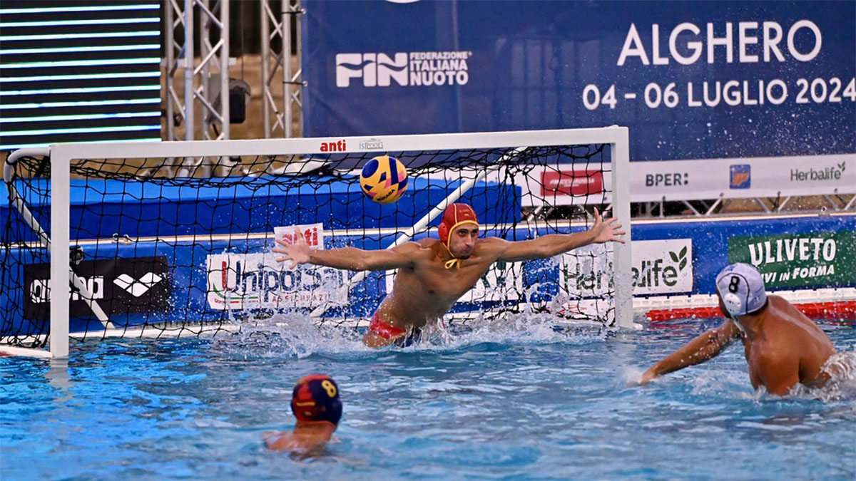 Waterpolo Sardinia Cup 2024. Smorfie di rigore. ? Andrea Chiaramida