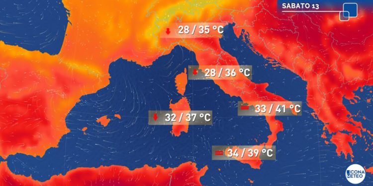 Meteo sabato 13.07.2024. ? iconameteo.it