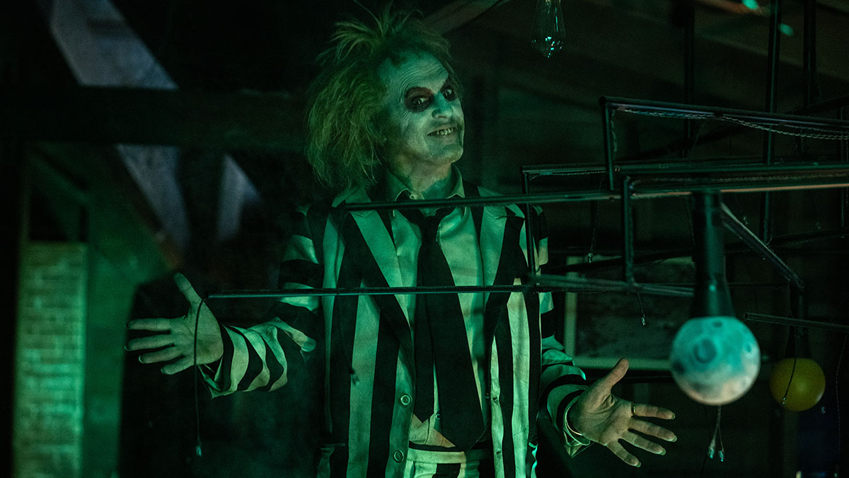 Michael Keaton in “Beetlejuice Beetlejuice”. ? © 2024 Warner Bros. Entertainment Inc. All Rights Reserved.