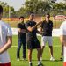 Giandon parla con giocatori Alghero preparazione