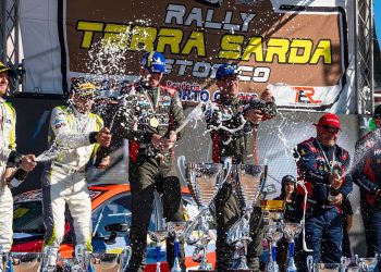 Il podio 2023 del Rally Terra Sarda. ? Luca Piga