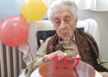 Maria Branyas Morera nel giorno del suo 117° compleanno, il 4 marzo 2024