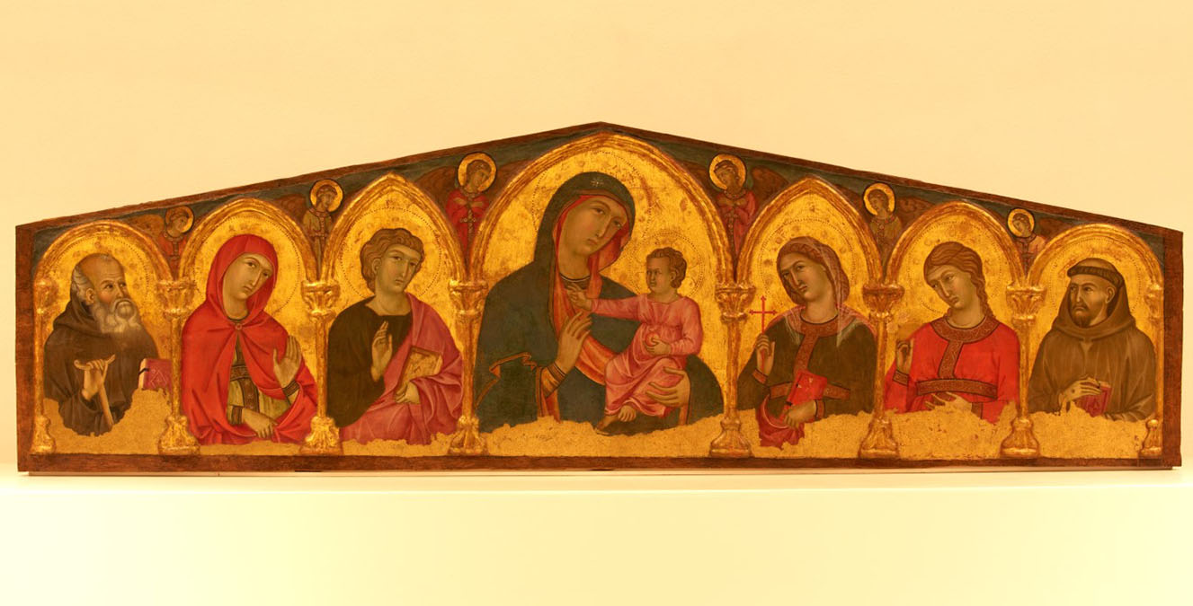 Dossale della Madonna con Bambino e Santi. Museo Diocesano Arborense di Oristano