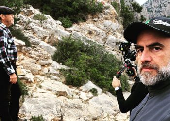 Pietro Mereu sul set del documentario "Arzachentos"