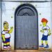 Jannik Sinner e Homer Simpson nel murale di aleXsandro Palombo