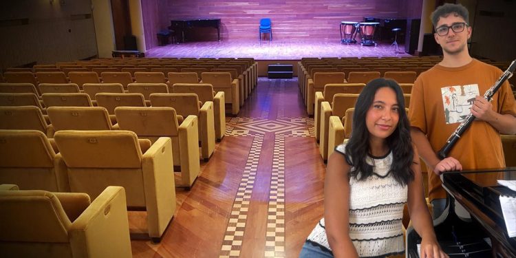 Carlo Cesaraccio all’oboe e Julia Pusceddu al pianoforte inaugurano la nuova stagione concertistica nella sala Sassu