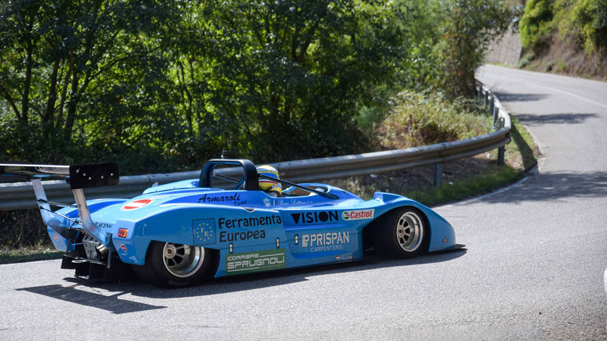 Piero Lottini su Osella Pa9/90 alla Cronoscalata Iglesias-Sant’Angelo. ? Tania Atzori