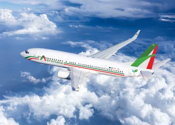 Un aereo di AeroItalia