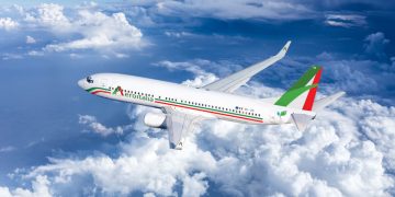 Un aereo di AeroItalia