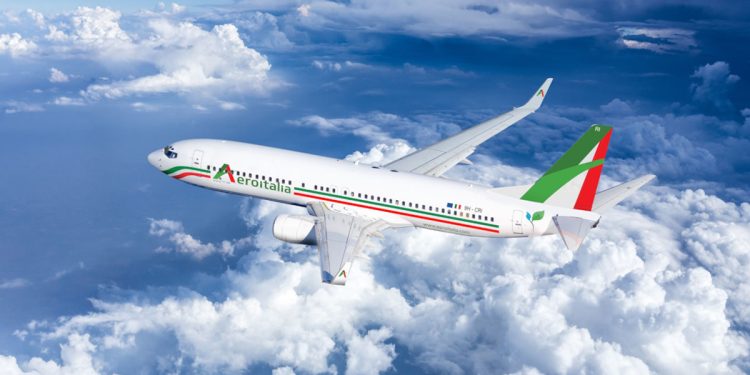 Un aereo di AeroItalia