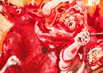 Un particolare de “Il palio di Firenze. Paradiso” tratta dal ciclo “Aligi Sassu e la Divina Commedia”