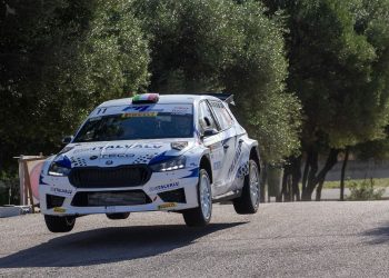 Alberto Roveta in azione al 12° Rally Terra Sarda. ? Morittu