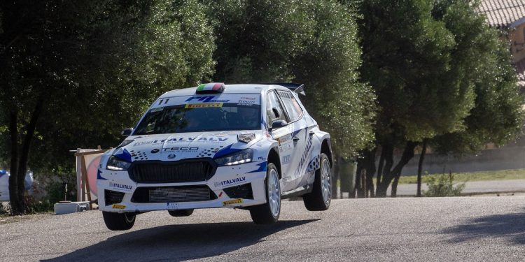 Alberto Roveta in azione al 12° Rally Terra Sarda. ? Morittu