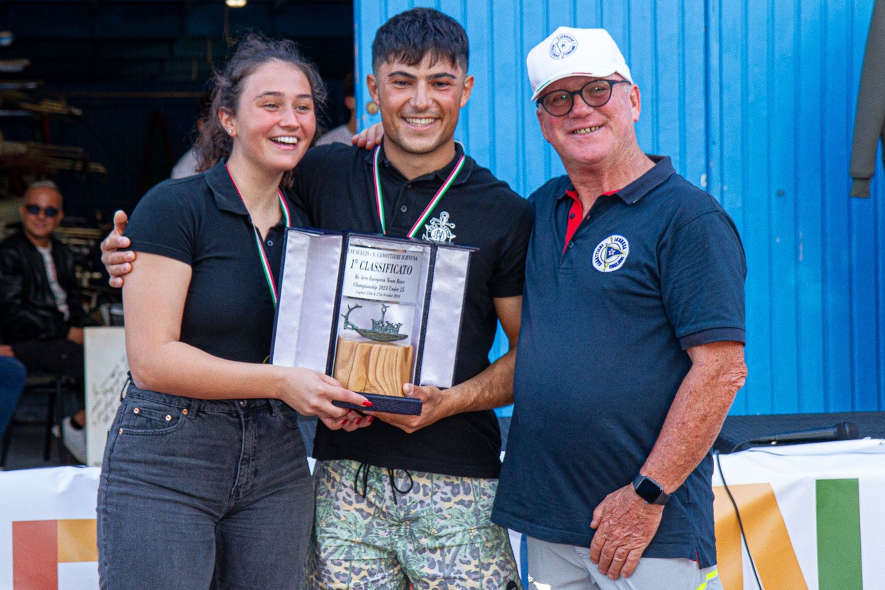 Alice Sussarello e Filippo Vincis della Lega Navale del Sulcis vincono al Campionato Europeo RS Aero Youth Team Race. ? Elena Giolai