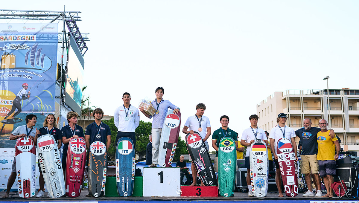 Il podio open U21 uomini - Formula Kite Youth European Championship