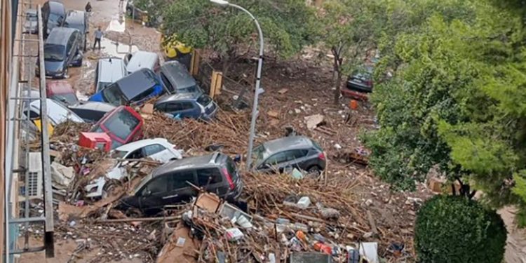 Il disastro provocato a Valencia dalla Dana. 📷 dire.it