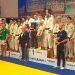 Il podio del 28° Trofeo Riviera del Corallo di Judo