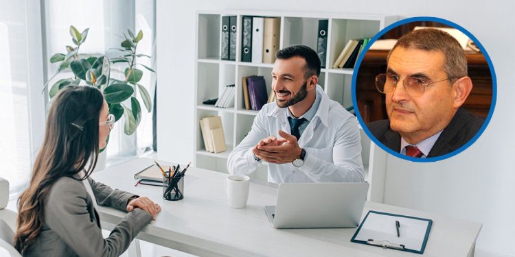 Nel cerchio, il dottor Nicola Addis, Presidente dell’Ordine dei Medici della Provincia di Sassari