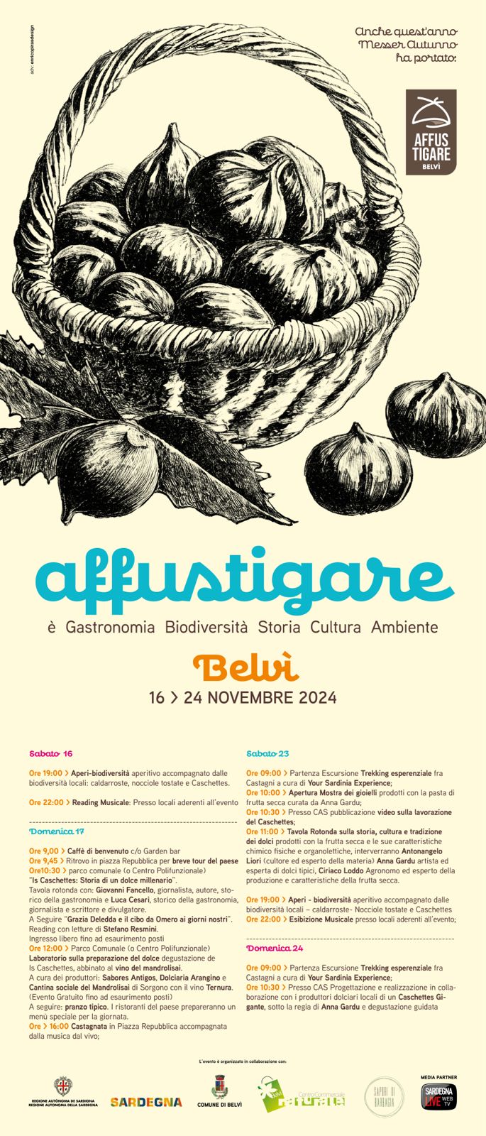 "Affustigare Is Caschettes" programma