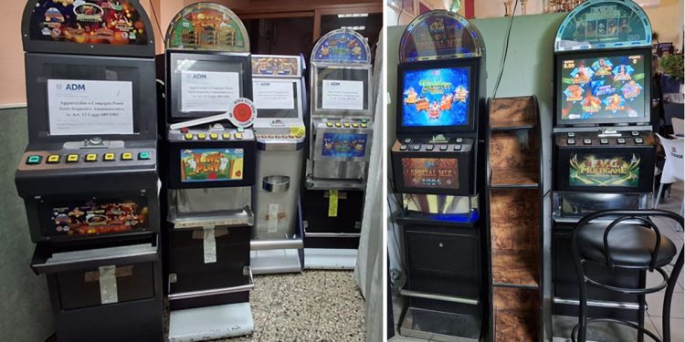 Apparecchi da divertimento irregolari sequestrati da ADM nel Sud Sardegna