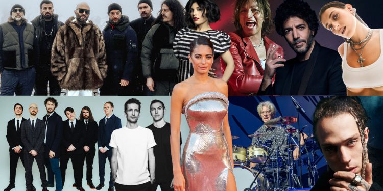 Negramaro. 📷 Giordano Mattar - Giusy Ferreri - Gianna Nannini. 📷 Simone De Luca - Max Gazzè - Gaia - Pinguini Tattici Nucleari - Zero Assoluto - Elodie - Stewart Copeland. 📷 Raph CC BY 2.0 - Irama