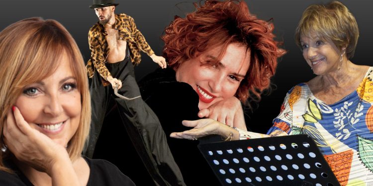 Cedac Sanluri 2024: Debora Villa, Artemis Circo Fellini (? Giuseppe Di Stefano), Lucrezia Lante Della Rovere, Lella Costa