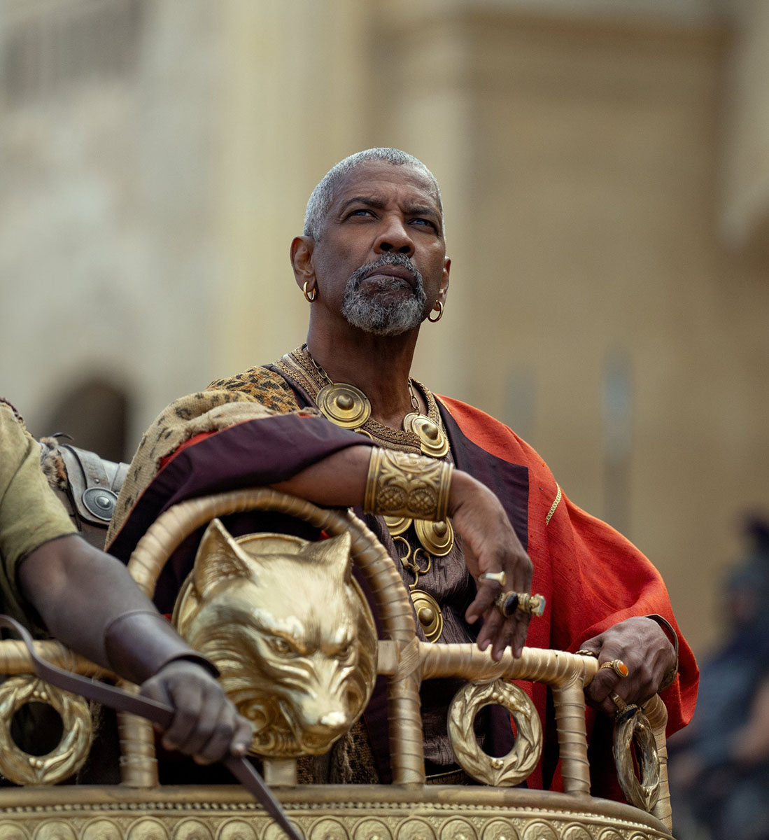 Denzel Washington ne “Il gladiatore II”. ? Aidan Monaghan © 2024 Paramount Pictures