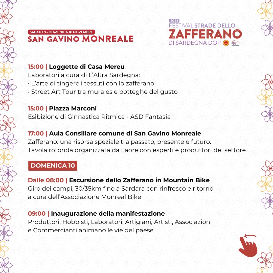 Festival Strade dello Zafferano di Sardegna 2024 a San Gavino Monreale