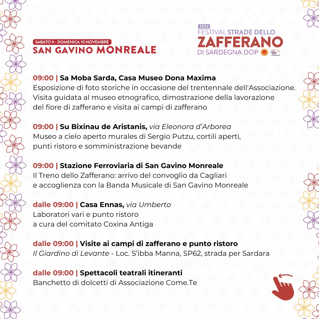 Festival Strade dello Zafferano di Sardegna 2024 a San Gavino Monreale