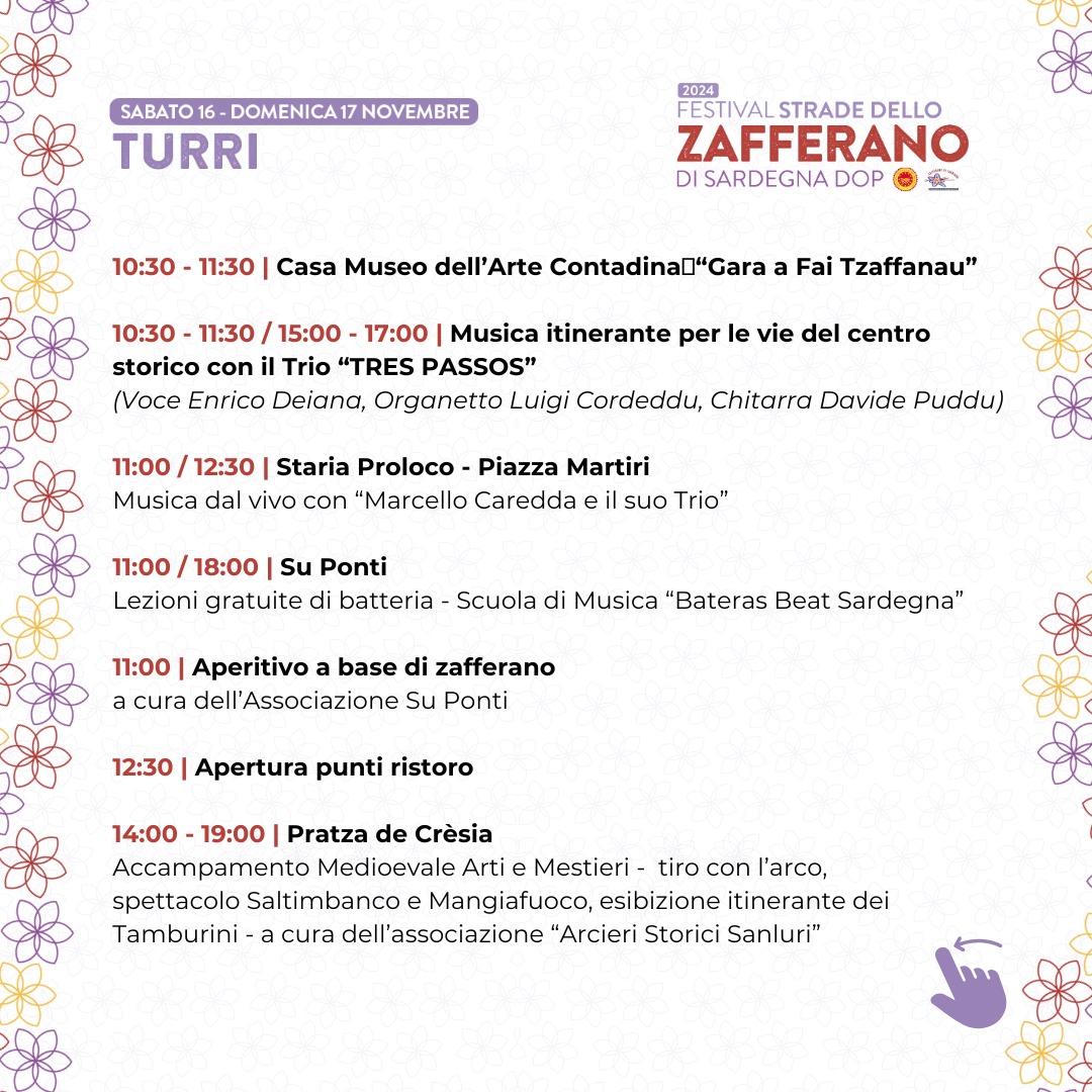 Festival Strade dello Zafferano di Sardegna 2024 a Turri (3)
