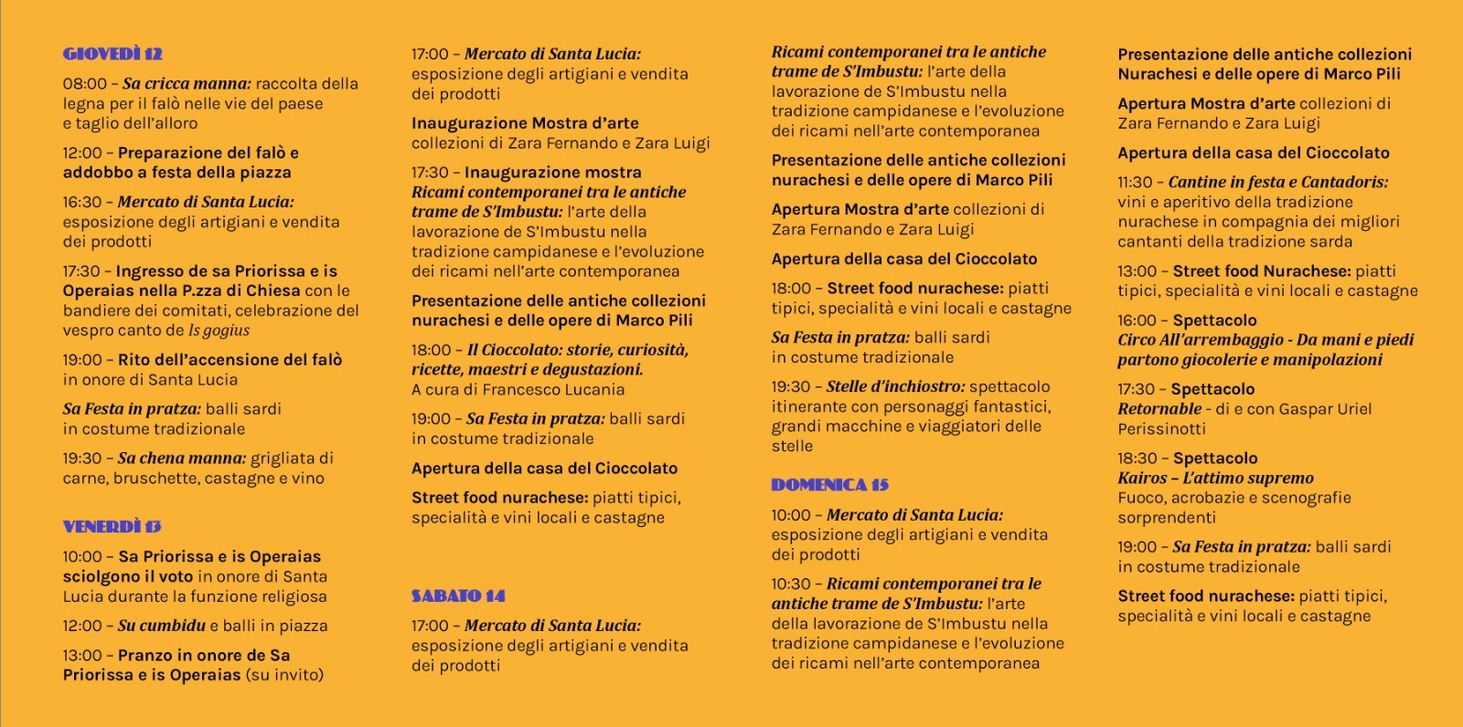 Le Notti di Santa Lucia 2024, Nurachi