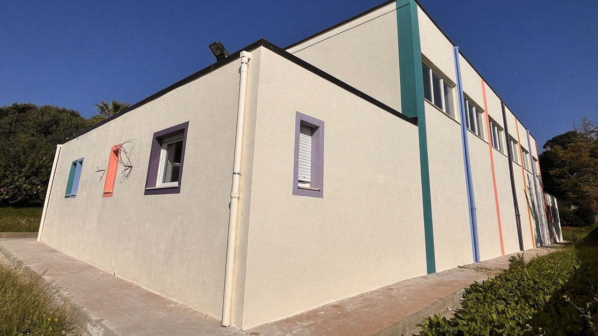 Porto Torres, la palestra della scuola elementare Pigliaru