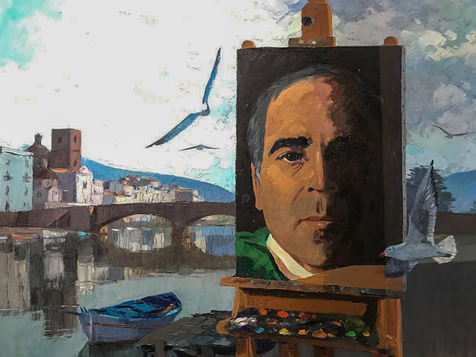 Autoritratto bosano, Antonio Atza. Pinacoteca Antonio Atza, Bosa