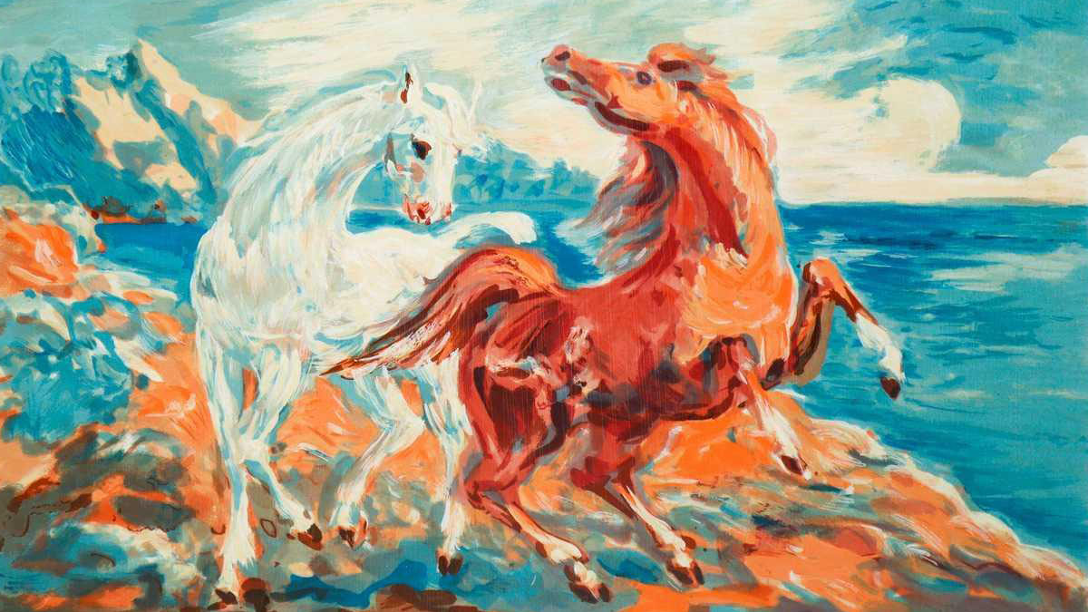 “Cavalli” di Aligi Sassu. ? Casa d'aste La Rosa