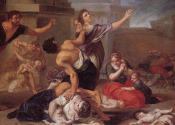 Domenico Maria Muratori "Strage degli innocenti" (olio su tela, cm 94x76)