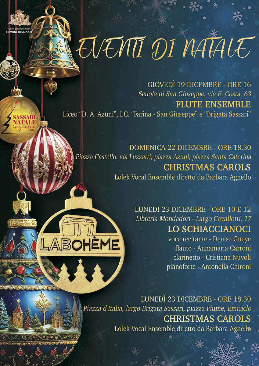 LABohème, concerti di Natale 2024 a Sassari