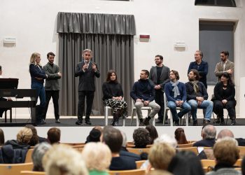 Presentazione della Bohème 2024, Alberto Gazale e il cast dell'opera. ? Elisa Casula