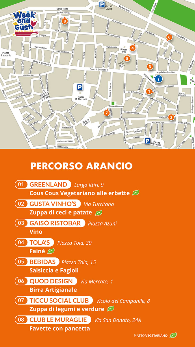 Weekend dei Gusti 2024 - Itinerario arancio