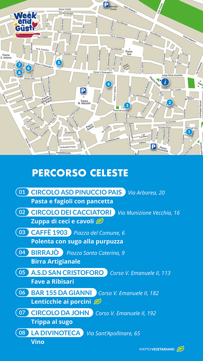 Weekend dei Gusti 2024 - Itinerario celeste