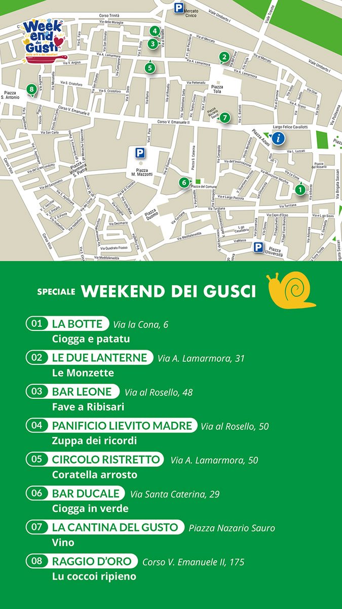 Weekend dei Gusti 2024 - Itinerario verde (Weekend dei Gusci)