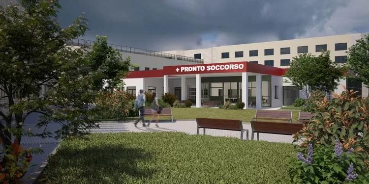 Rendering del restyling del Pronto Soccorso di Olbia