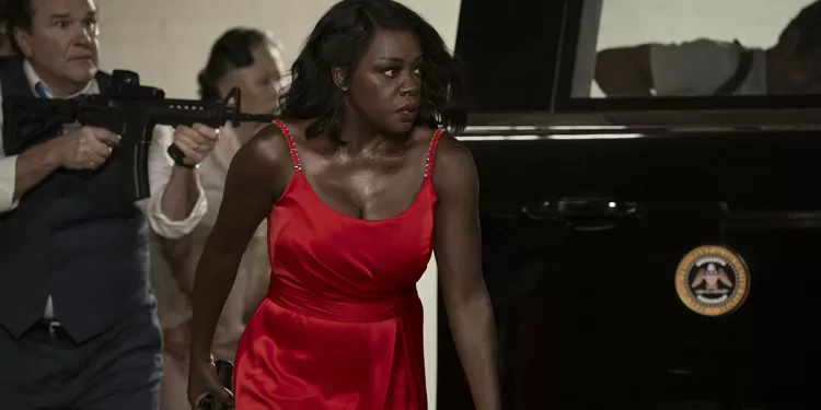 Danielle Sutton (Viola Davis) e Oliver Everett (Douglas Hodge) in “G20” su Prime Video. ? Ilze Kitshoff © Amazon Content Services LLC