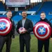 Anthony Mackie con Francesco Totti e Alessandro Del Piero. ? MARVEL