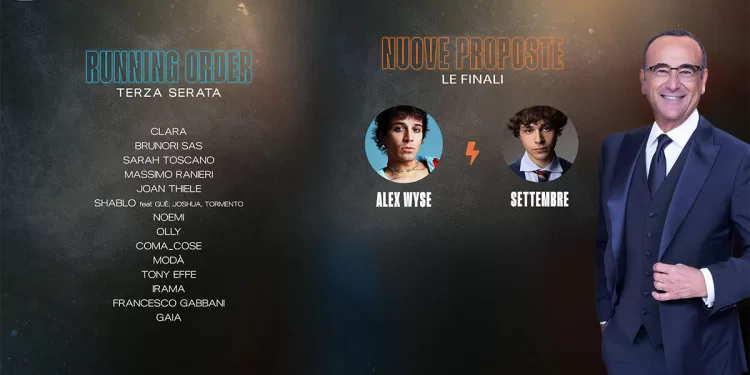 Sanremo 2025 la scaletta della terza serata
