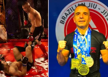 Un combattimento di MMA e Gianmario Mereu