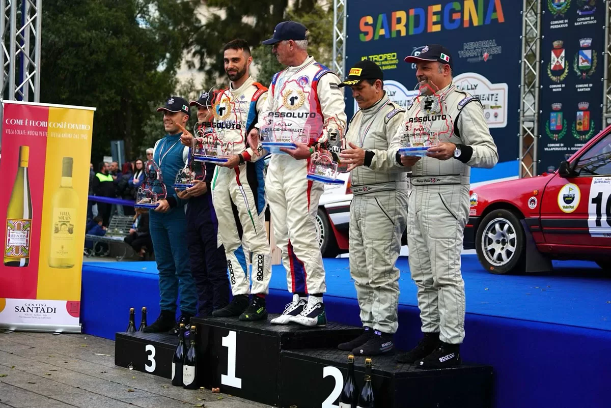 Podio del 3º Rally Sulcis Iglesiente Historic. ? Zedda e Borea
