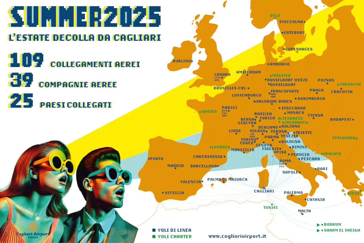 Aeroporto di Cagliari - Mappa Summer 2025