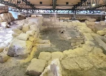 Cagliari, area archeologica della necropoli, abside della prima chiesa-mausoleo di San Saturnino, IV sec. d.C.